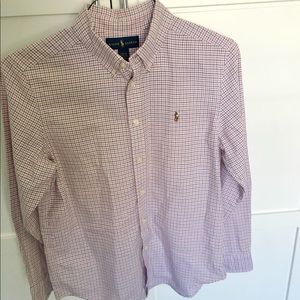 Boys Ralph Lauren Red Black Check Dress Shirt
